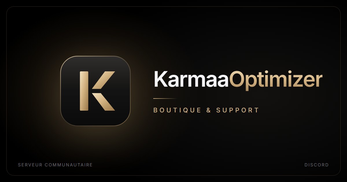 KarmaaOptimizer shop and support on Discord